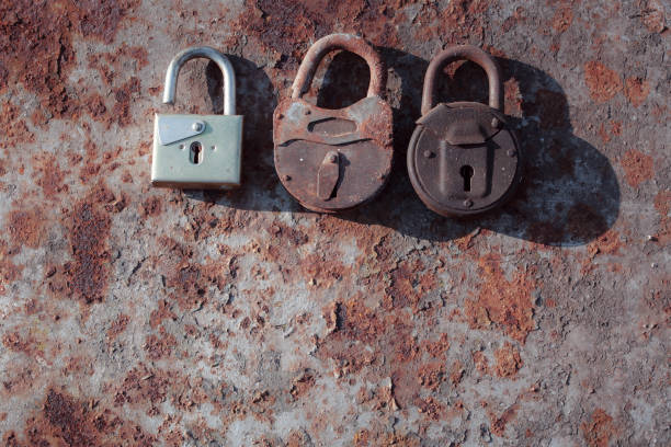 Corroded grey iron background. Steel surface rusted spots. Vintage industrial backdrop.