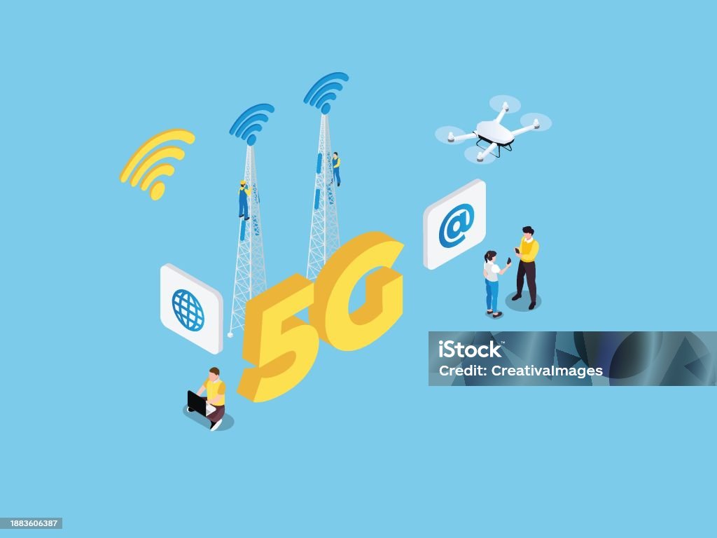 Network 5g Vector 5g Network Wireless Technology Stock Illustration - Download Image Now ...