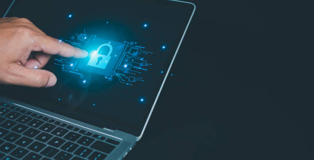 istock Cyber security and password login concept, Hands uses computer and entering username and password of data network, log in with laptop to digital information system, Online data protection concept 1883735508