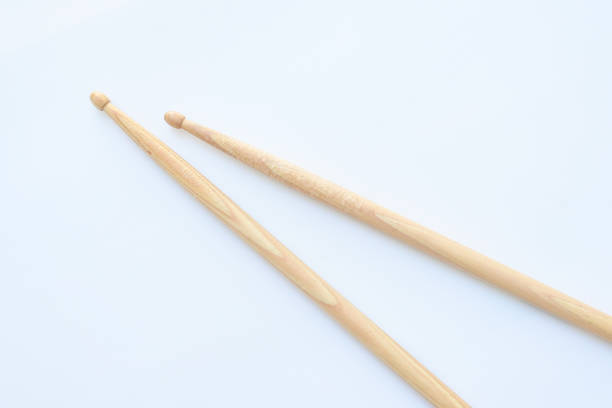 istock wooden drumstick isolated on white background, object for play drum 1883828196