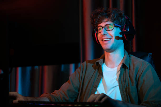 istock Streamer team getting winner players with Esport online fighting on pc. Gusher. 1883828975