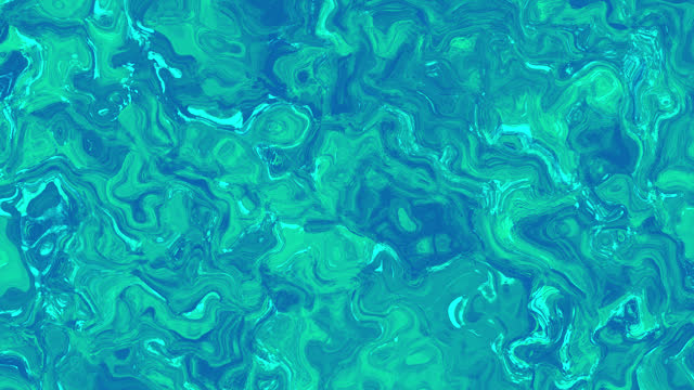 Motion loop marble background of flowing green liquid.