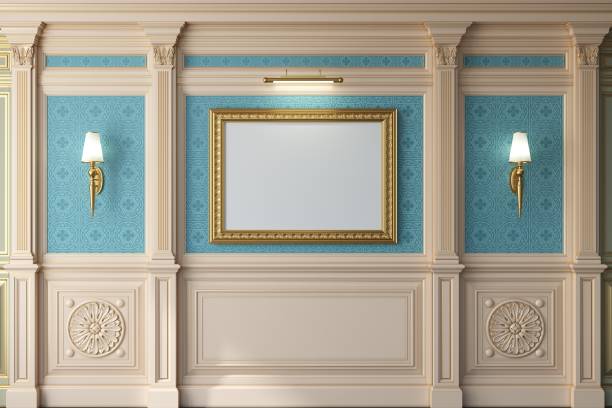 istock Cabinet wall background wood panels 1884121777