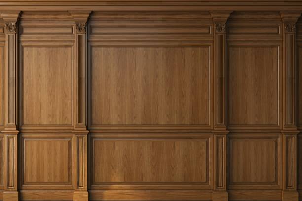 istock Cabinet wall background wood panels 1884121858