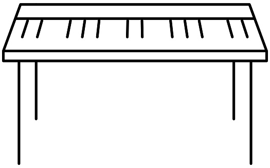 Music, simple keyboard icon (keyboardist)