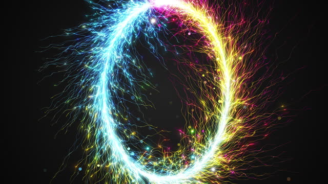 Abstract color circle digital background