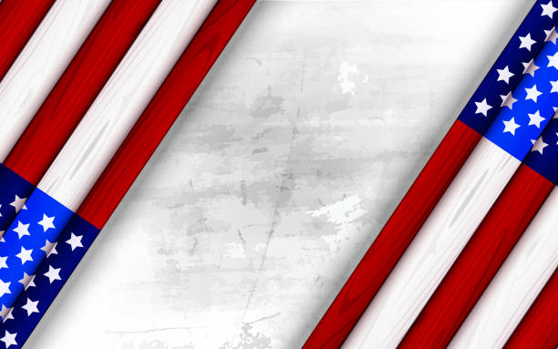 istock American flag on abstract concrete background. Creative illustration in national style. 1884268715