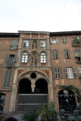 Milan, Italy, July 31, 2023. Facade of the Fossati Theater, corso Garibaldi