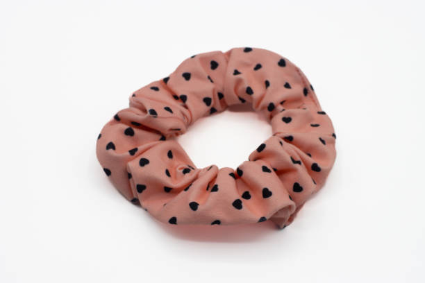 istock Pink and black hair scrunchie 1884271889