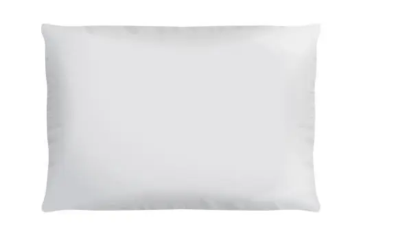 Blank Pillow Mock-up Template, Isolated White Background Mockup Design for Stylish Graphic Print Presentation and Comfortable Home Textile Bedding