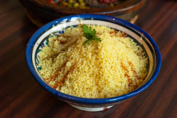istock Moroccan Couscous Bowl, Traditional Cuscus, Moroccan Bulgur, Healthy Arabic Food, Moroccan Couscous 1884439955