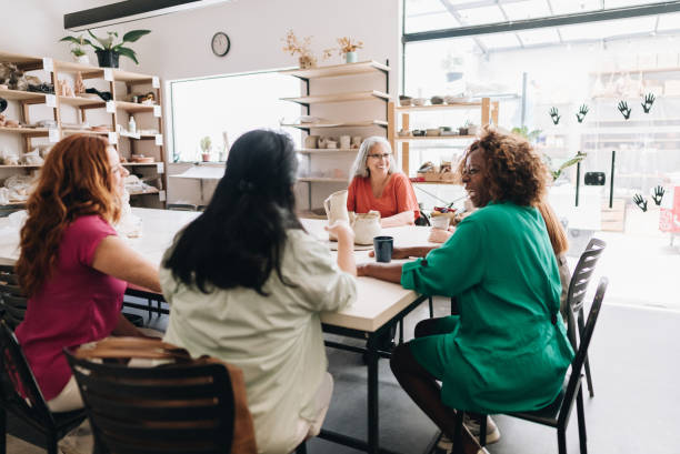 istock Senior women on a meeting at workshop 1884494113