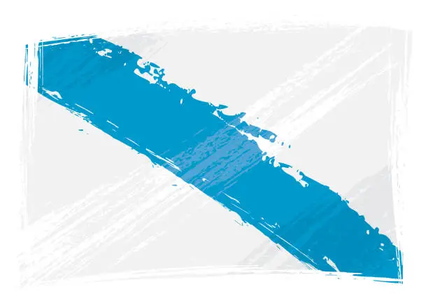 Vector illustration of Grunge Galicia flag