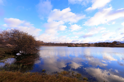 natural scenery of the princess lake of Ulan cloth in Inner Mongolia