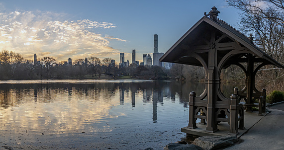 At he lake in Central Park, New York City, Manhattan