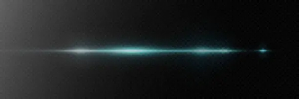 Vector illustration of A beam of light flashed, a horizontal flare on the line.