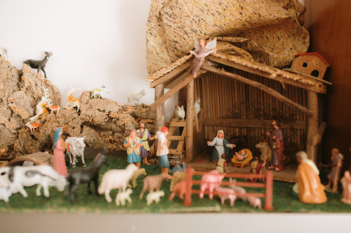 Figurines representing the Nativity scene