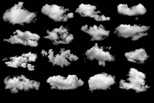 istock Group of clouds white fluffy for design 1884611305
