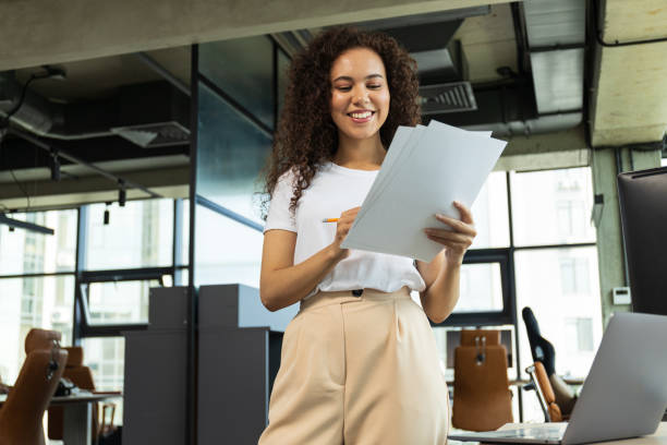 istock Coworking and work in office concept with young woman 1884662470