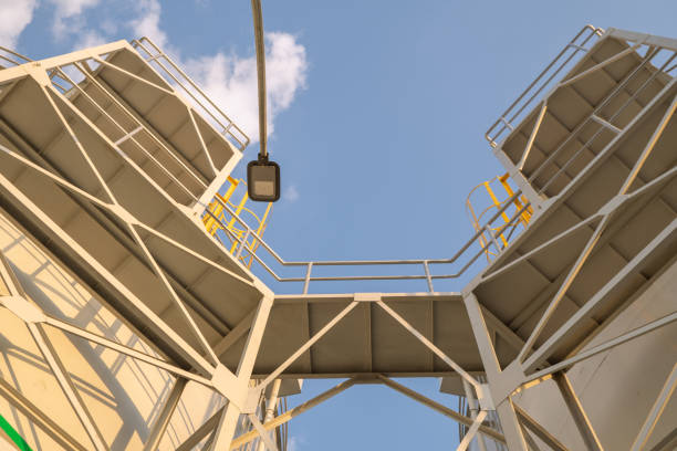 istock plate form on the service water tank with blue sky 1884668858