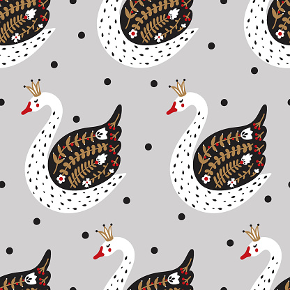 Vector seamkess pattern. Can be used in textile industry, paper, background, scrapbooking.