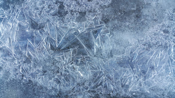 istock Close-up of natural ice texture 1884753122