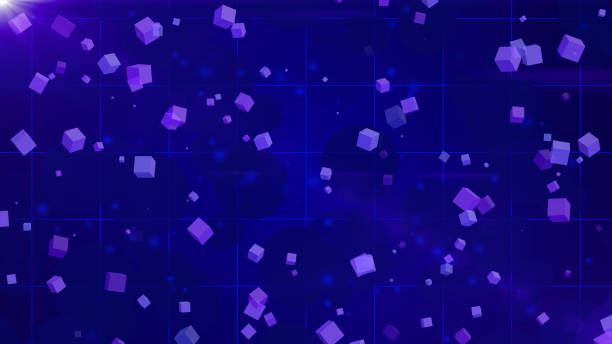 istock beautiful blue digital futuristic glitter shiny particle rain motion light luminance illustration night background, artistic space bokeh speed matrix magic effect background. 1884765618