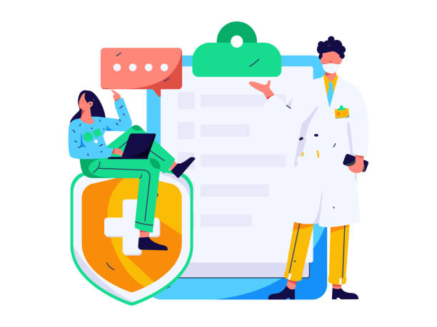 istock Medical characters fighting the epidemic flat vector concept operation hand drawn illustration 1884783666