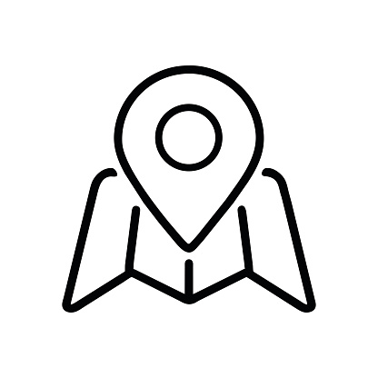 location pin icon vector isolated