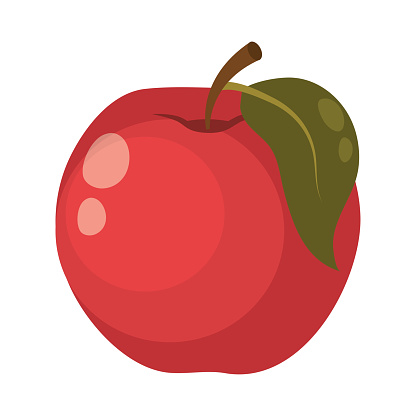 apple fruit food isometric icon