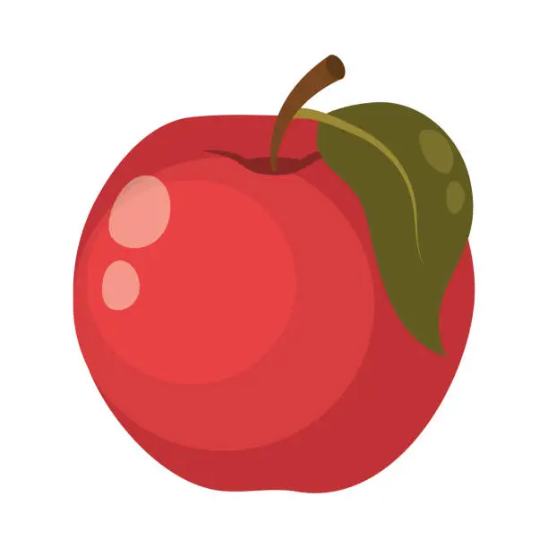 Vector illustration of apple fruit food