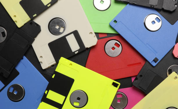 istock Many colored floppy disks close-up 1884960308