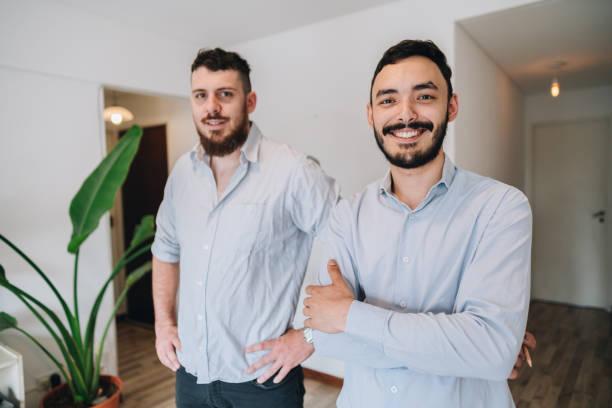 Portrait of businessmen at work