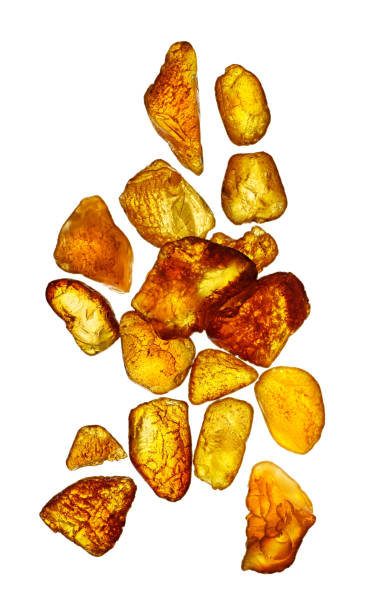 istock Natural mineral yellow amber pebbles 1884968850