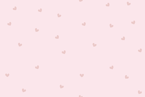Pink background with dot heart for party Valentine background decoration vector illustration pastel colour hand draw cartoon style.