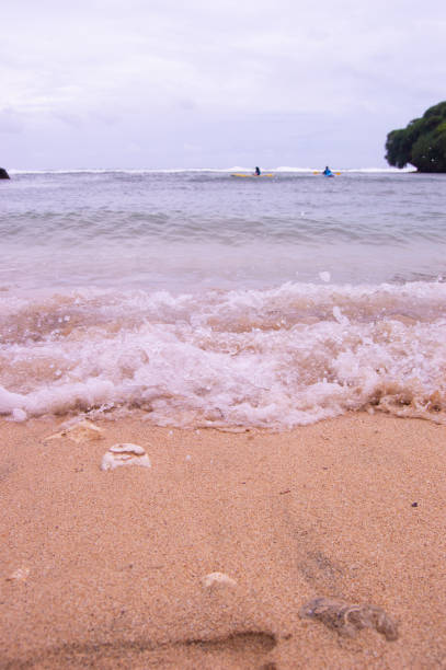 istock white sand on the beach washed by sea waves 1885061785