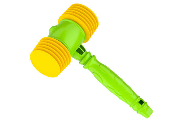 Squeaky Hammer, Squeaking Hammer Pounding Toy, 3D rendering isolated on white background