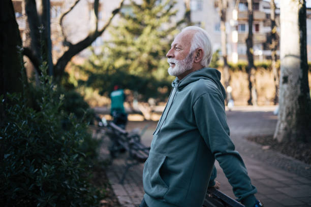 istock Senior man in the park exercise 1885164770