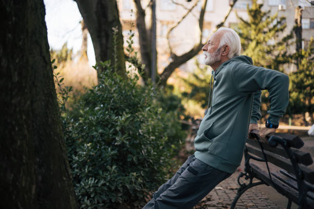 istock Senior man in the park exercise 1885166860