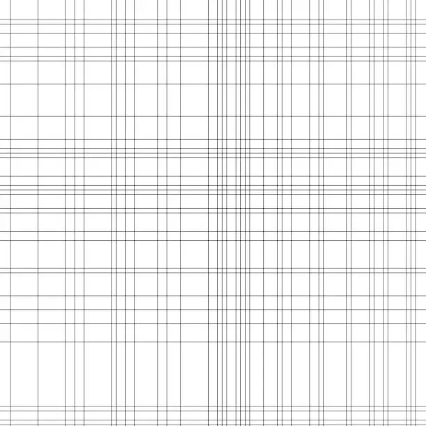 Vector illustration of Grid of irregular lines