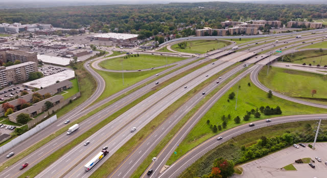 Aerial Shot of Interstate 271 in Cuyahoga County, Ohio