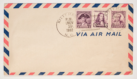 Old air mail letter