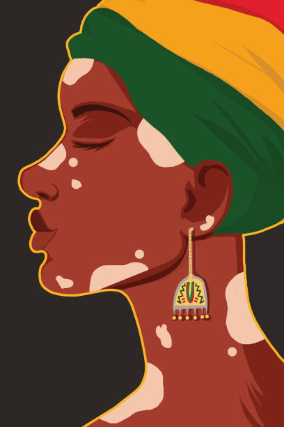 ilustraciones, imágenes clip art, dibujos animados e iconos de stock de mes de la historia negra - black background women portrait afro