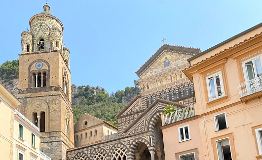 Duomo di Amalfi; church with a bell tower