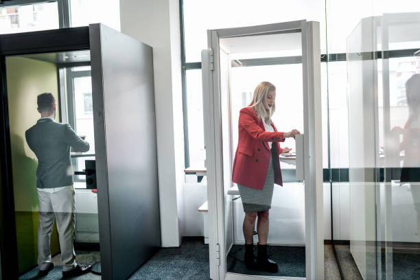 istock Personal Space And Quiet Guaranteed Inside Company Office Pods 1885464814