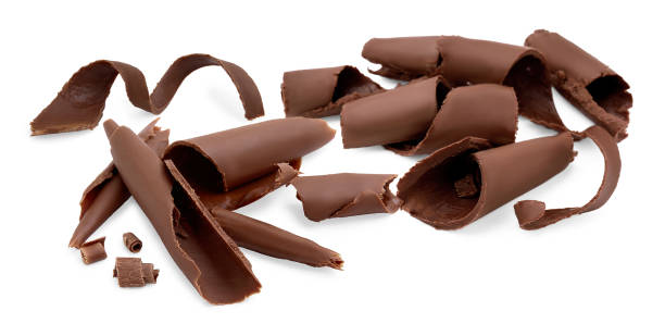 istock Many chocolate curls isolated on white, collection 1885474768
