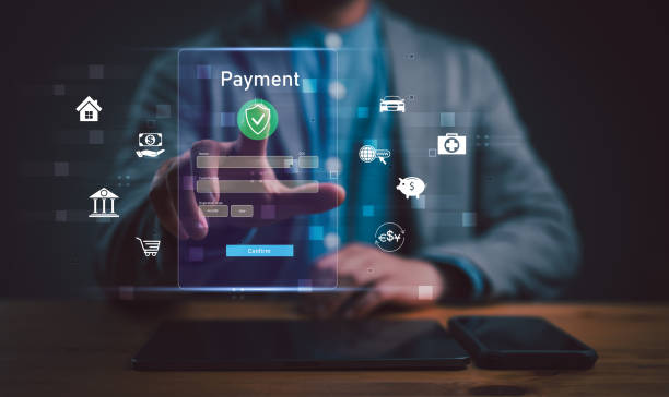 istock Digital banking network, internet payment, financial technology or FinTech concept. Businessman using smartphone with icons on virtual screen, online shopping and payment via mobile banking apps 1885654143
