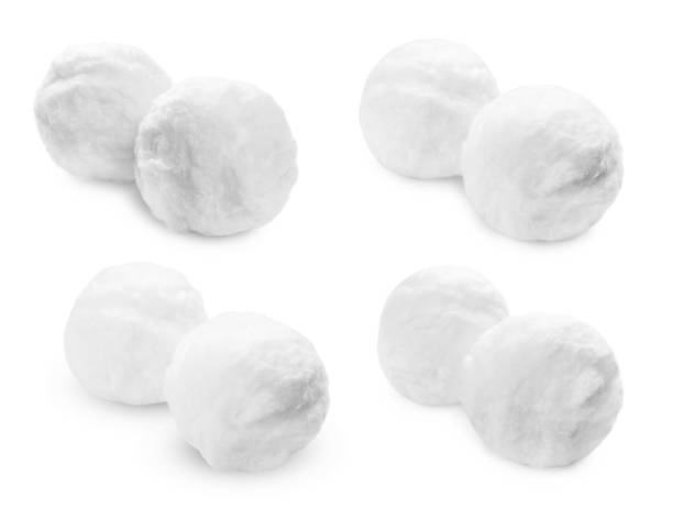 istock Balls of soft fluffy cotton isolated on white, set 1885672850