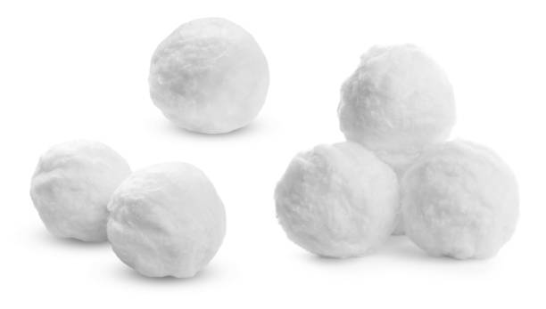 istock Balls of soft fluffy cotton isolated on white, set 1885673185