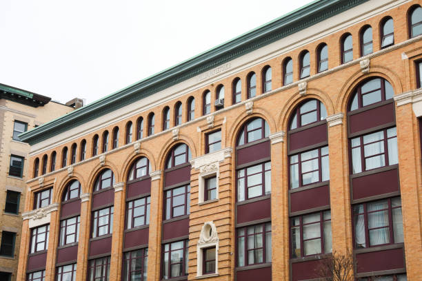 istock Brick building against blue sky, symbolizing stability and architectural legacy 1885739723